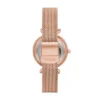 Carlie Mini Otomatik Pembe Altın Rengi Paslanmaz Çelik Mesh Saat Carlie Mini Otomatik Pembe Altın Rengi Paslanmaz Çelik Mesh Saat