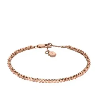 Ellis Pavé Glitz Rose Altın Rengi Pirinç Tenis Zinciri Bileklik Ellis Pavé Glitz Rose Altın Rengi Pirinç Tenis Zinciri Bileklik