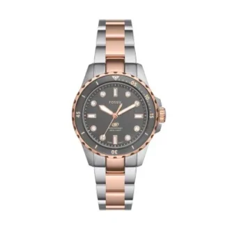 Fossil Blue Dive Üç İbreli İki Tonlu Paslanmaz Çelik Saat
