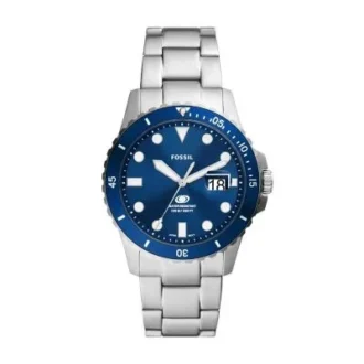 Fossil Blue Dive Üç İbreli Tarih Paslanmaz Çelik Saat