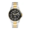 Fossil Blue Dive Üç İbreli Tarihli İki Tonlu Paslanmaz Çelik Saat Fossil Blue Dive Üç İbreli Tarihli İki Tonlu Paslanmaz Çelik Saat