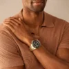 Fossil Blue GMT Altın Rengi Paslanmaz Çelik Saat Fossil Blue GMT Altın Rengi Paslanmaz Çelik Saat