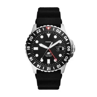 Fossil Blue GMT Siyah Silikon Saat