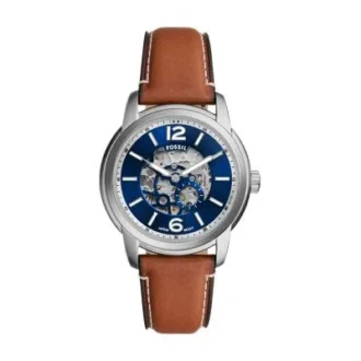 Fossil Heritage Otomatik Kahverengi Deri Saat