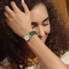 Harlow Üç İbreli Yeşil Timsah Derisi Saat Harlow Üç İbreli Yeşil Timsah Derisi Saat