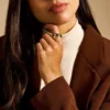 Harlow Interlocking Links Altın Rengi Paslanmaz Çelik Bant Yüzük Harlow Interlocking Links Altın Rengi Paslanmaz Çelik Bant Yüzük