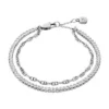 Heritage D-Link Glitz Gümüş Rengi Pirinç Zincir Tenis Bilezik Heritage D-Link Glitz Gümüş Rengi Pirinç Zincir Tenis Bilezik