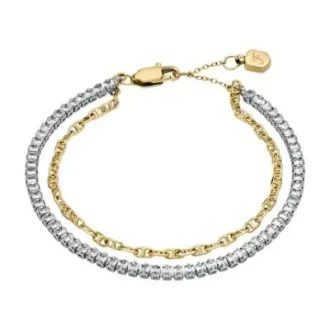 Heritage D-Link Glitz İki Tonlu Paslanmaz Çelik Tenis Bilezik