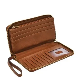 Liza Deri Fermuarlı Clutch Cüzdan