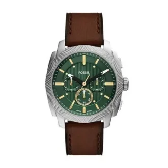Machine Chronograph Kahverengi Deri Saat