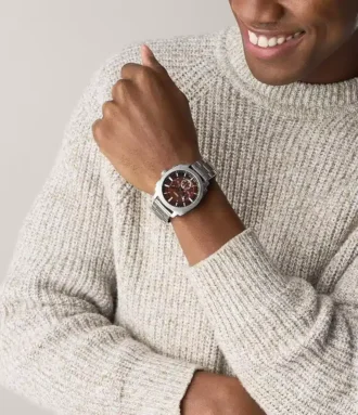 Machine Chronograph Paslanmaz Çelik Saat
