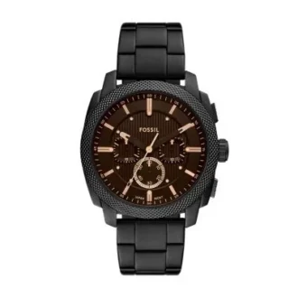 Machine Chronograph Siyah Paslanmaz Çelik Saat Machine Chronograph Siyah Paslanmaz Çelik Saat