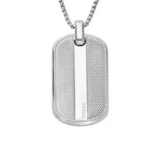 Makine Tırtıllı Dokulu Paslanmaz Çelik Dog Tag Kolye