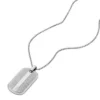 Makine Tırtıllı Dokulu Paslanmaz Çelik Dog Tag Kolye Makine Tırtıllı Dokulu Paslanmaz Çelik Dog Tag Kolye