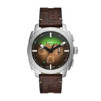 Minecraft x Fossil Sınırlı Sayıda Üretilen Çim Bloğu Kronograf Saat
