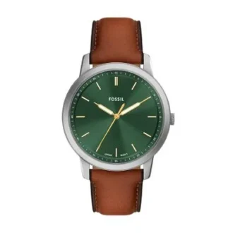 Minimalist Üç İbreli Kahverengi Deri Saat