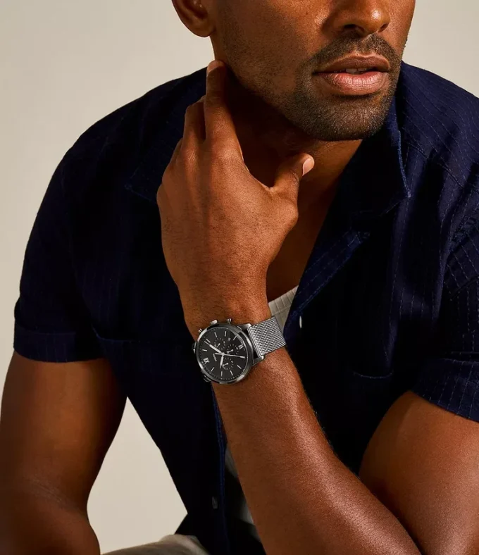 Neutra Chronograph Smoke Paslanmaz Çelik Mesh Saat Neutra Chronograph Smoke Paslanmaz Çelik Mesh Saat