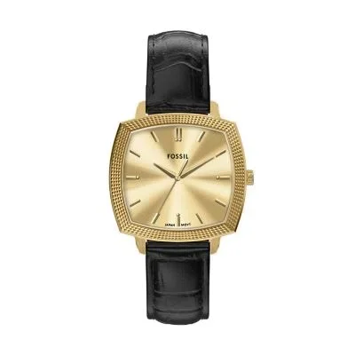 Nick Jonas x Fossil Machine Luxe Üç İbreli Siyah Timsah Derisi Saat Nick Jonas x Fossil Machine Luxe Üç İbreli Siyah Timsah Derisi Saat