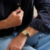 Nick Jonas x Fossil Machine Luxe Üç İbreli Siyah Timsah Derisi Saat Nick Jonas x Fossil Machine Luxe Üç İbreli Siyah Timsah Derisi Saat