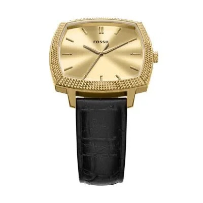 Nick Jonas x Fossil Machine Luxe Üç İbreli Siyah Timsah Derisi Saat Nick Jonas x Fossil Machine Luxe Üç İbreli Siyah Timsah Derisi Saat