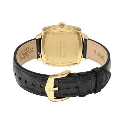 Nick Jonas x Fossil Machine Luxe Üç İbreli Siyah Timsah Derisi Saat Nick Jonas x Fossil Machine Luxe Üç İbreli Siyah Timsah Derisi Saat
