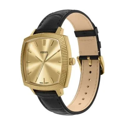 Nick Jonas x Fossil Machine Luxe Üç İbreli Siyah Timsah Derisi Saat Nick Jonas x Fossil Machine Luxe Üç İbreli Siyah Timsah Derisi Saat