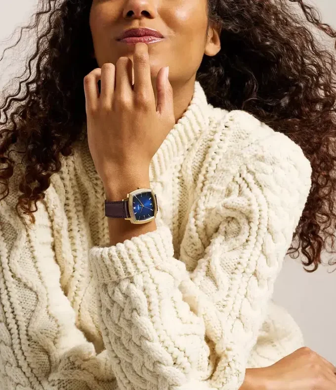 Nick Jonas x Fossil Machine Luxe Mavi Vignette Üç İbreli Kahverengi Timsah Derisi Saat Nick Jonas x Fossil Machine Luxe Mavi Vignette Üç İbreli Kahverengi Timsah Derisi Saat