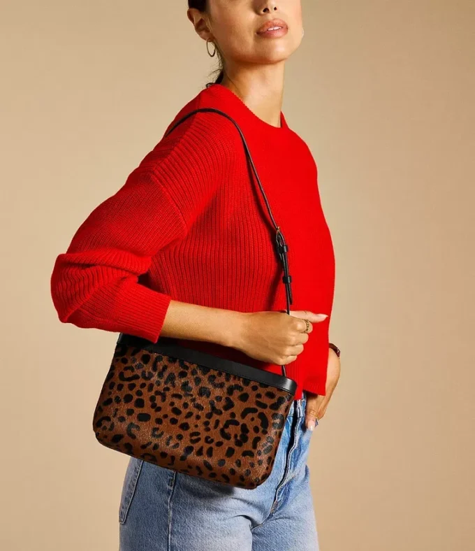 Penrose Saçlı Deri Kese Clutch Penrose Saçlı Deri Kese Clutch