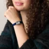 Raquel Mini İki İbreli Mavi Kadife Saat Raquel Mini İki İbreli Mavi Kadife Saat