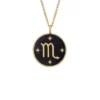 Scorpio Sutton Zodiac Altın Rengi Paslanmaz Çelik Siyah Kumtaşı Kolye Scorpio Sutton Zodiac Altın Rengi Paslanmaz Çelik Siyah Kumtaşı Kolye