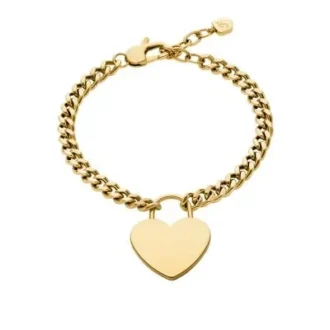 Sutton Altın Rengi Paslanmaz Çelik Kalp Bileklik