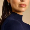 Sutton Evil Eye Altın Rengi Paslanmaz Çelik Halka Küpe Sutton Evil Eye Altın Rengi Paslanmaz Çelik Halka Küpe