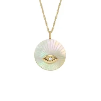 Sutton Evil Eye Altın Rengi Paslanmaz Çelik Kolye