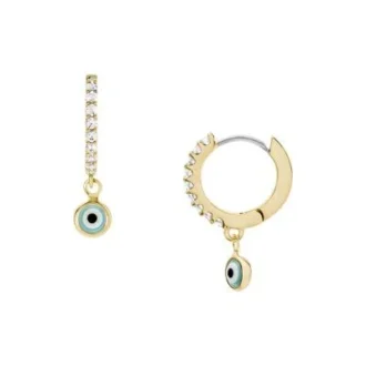 Sutton Evil Eye Pirinç Halka Küpe