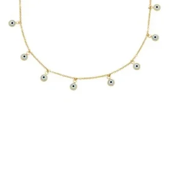 Sutton Evil Eye Pirinç Zincir Kolye