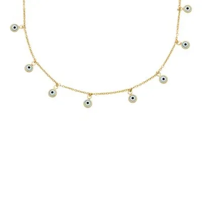 Sutton Evil Eye Pirinç Zincir Kolye Sutton Evil Eye Pirinç Zincir Kolye
