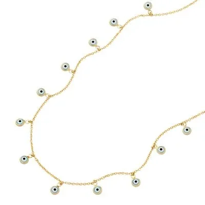 Sutton Evil Eye Pirinç Zincir Kolye Sutton Evil Eye Pirinç Zincir Kolye