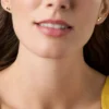 Sutton Heartbeat Altın Rengi Pirinç Saplama Küpe Sutton Heartbeat Altın Rengi Pirinç Saplama Küpe