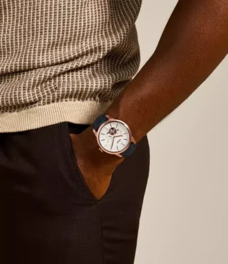 Townsman Otomatik Donanma Mavisi Deri Saat